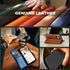 SHIELDON 16 6.1", 16 5G 2024 Wallet Case for iPhone Genuine Leather Folio Magnetic Kickstand RFID Blocking Credit Card