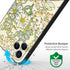 Berkin Arts Compatible with iPhone 11 Pro Case, Silicone Cover with Screen Protector, Floral Design