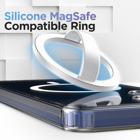 ENCASED 2-in-1 MAG Case for Samsung Galaxy A15 5G, Magnetic Cover with Ring Grip, Clear Silicone Phone Holder