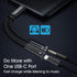 Xumee USB Type C to 3.5mm Headphone and Charger Adapter, 2-in-1 USB C to Aux Audio Jack Hi-Res DAC and Fast Charging