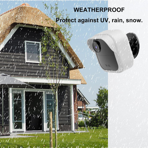 Silicone Case Cover for All-New Blink Outdoor 4 (4th Gen) - Weatherproof Protective Skin Cover with Hat Brim for All-New Blink Outdoor 4 Smart Security Camera (White, 4 Pack) by Qopoto