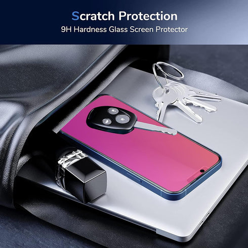 Privacy Screen Protector 2 PACK for iPhone 14, iPhone 13 Pro, iPhone 13, 25 Degree Anti Spy Tempered Glass, Gradient