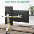 WALI 2 27 inch, 22 lbs. (M002-W), Mount Stand Fits Screens up to Weight Capacity per Arm White