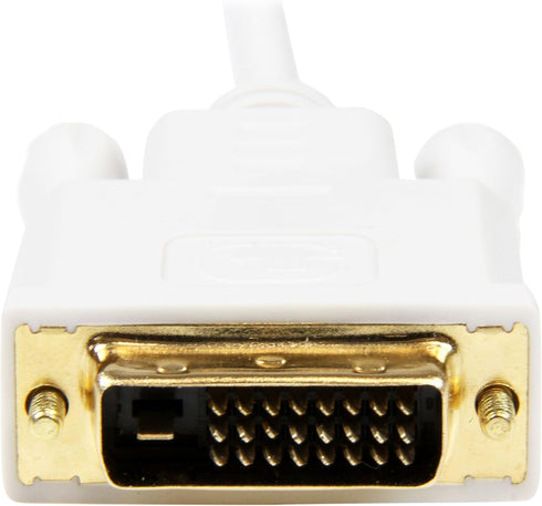 10ft 1920x1200 (MDP2DVIMM10W) StarTech.com Mini DisplayPort to DVI Adapter Cable - Mini DP to DVI Video Converter - MDP