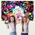 Mocsicka Art Paint Birthday Banner for Kids - Colorful Graffiti Splatter Art Photography Background