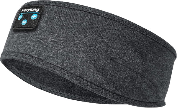 Perytong New Sleep Headphones Bluetooth Headband, Wireless Soft Headphones for Side Sleepers, Running, Travel