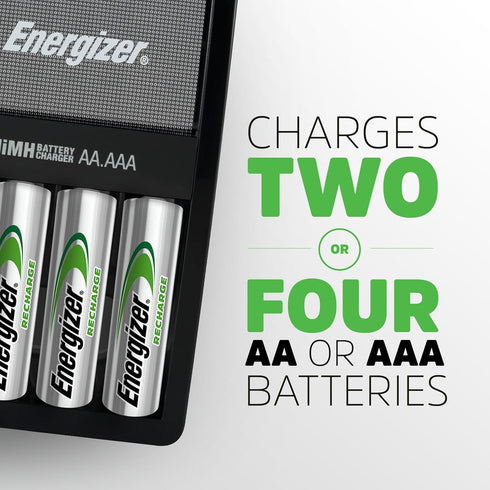 Energizer Recharge Value Charger for NiMH Rechargeable AA and AAA Batteries