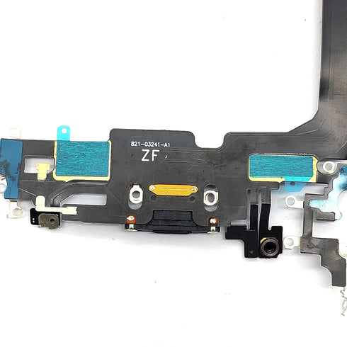 USB Dock Charging Port Flex Cable PCB Board Replacement for Apple iPhone 13 Pro Max (Black)
