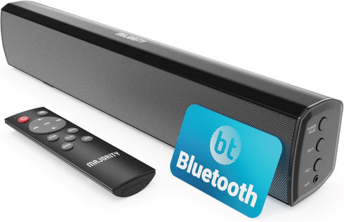 Majority Sound Bar for Smart TV, 50 Watts, 2.0 Bluetooth, 15 Inch Home Audio Sound Bar, Bowfell Black