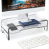 AMT Clear Acrylic Monitor Stand Riser 2 Tier, 5.5 Inches High Clear