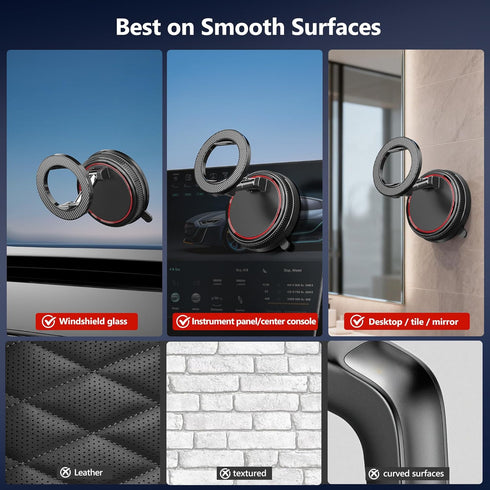 NotiXas 108LBS 3000gf 360 17 Ma/17/16/15/14/13/12, Car Phone Holder Mount, Vacuum Suction for MagSafe Car Mount