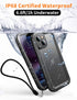 Cozycase iPhone 13 Waterproof Case, Full Body Dustproof Shockproof with Built-in Screen Protector (Black)