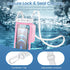 Niveaya Floatable Waterproof Phone Pouch 2 Pack, Large Space Adjustable Neck Lanyard, Phone Dry Bags for Beach Travel