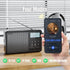 Raddy RF206 Digital AM FM Shortwave Radio, Portable Receiver with 8W Speaker, Battery Powered for Home & Gift