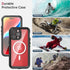 Miimall iPhone 15 Pro Waterproof Case, Built-in Screen Protector, Military Drop Proof, Rugged Cover - Gray