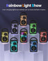 Raymate 80W Subwoofer-V5.3, 15H 8000mAh Bluetooth Speakers Wireless, Speakers with HiFi Stereo Sound, Rhythmic Lighting