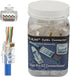 PETECHTOOL 100-Pack RJ45 CAT6A CAT6 Pass Through Connectors 23AWG Cables-End Bold UTP Ethernet Modular Plug.