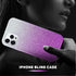 MATEPROX Compatible with iPhone 12 Pro Case, Glitter Bling Sparkle Cute Girls Women Protective Cover, Gradient Purple