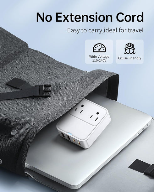 20W USB C Charger Block, USB Wall Charger Plug with 2 Outlet Ports, Multi USB C Charging Power Adapter for Home Travel