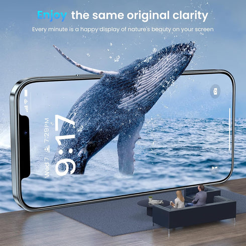 Fotbor iPhone 12 Pro Max Screen Protector & Camera Lens Protector, 3+3 Pack, HD Clear, Tempered Glass, Easy Install,