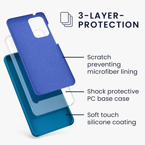 kwmobile Case Compatible with Samsung Galaxy A52 / A52 5G / A52s 5G, TPU Silicone Phone Cover with Soft Finish, Blue