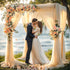 Wedding Arch Draping Fabric, 1 Panel 28" x 19Ft Champagne Sheer Backdrop Curtain for Ceremony Party Decor