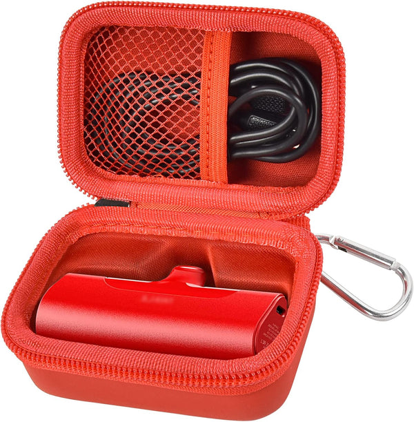 Carrying Case for iWALK Portable Charger, Fits Various Small Charging Battery Packs, Red Bag Only