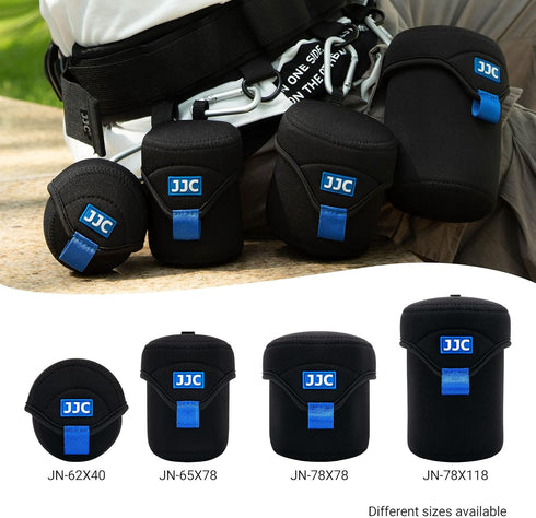JJC Neoprene Mirrorless Lens Pouch Bag for Canon EF-M 22mm, Sony E 16-50mm, Fuji XF 27mm, Nikon Z 16-50mm