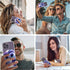 iPhone 13 Clear TPU Case with Purple Owl Pattern, MagSafe Compatible, Magnetic Wireless Charging, 6.1 inch.