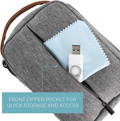 UT Wire Pocket for Gadgets Trifold Travel Case Organizer Pouch Padded for Electronics Accessories, Cables, Tech Gear