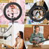 TONOR Overhead Ring Light Kit, 10" Ringlight with Heavy Duty Boom Arm and Phone Holder