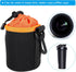 PATIKIL Camera Lens Bag - 2 Pcs 3.1" ID x 3.9" H Drawstring Pouch for DSLR Lens, Black Orange