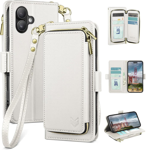 DJBEAR for iPhone 17 6.3" Wallet Case for Men & Women, All-in-One Flip