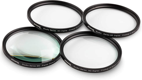 40.5MM Ultimaxx Professional Four Piece HD Macro Close-up Filter Kit - 1, 2, 4, 10 Diopter Filters for Camera Lens with