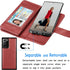 Galaxy Note 20 Ultra Case, Luxury Wallet Case with Cash & Credit Card Slots, Detachable Magnetic Hard Cover (Wine Red)