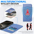SHIELDON 16 6.1", 16 5G 2024 Wallet Case for iPhone Genuine Leather Folio Magnetic Kickstand RFID Blocking Credit Card