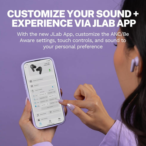 26+ JLab Go Pods ANC True Wireless Bluetooth Earbuds & Charging Case, Hybrid Active Noise canceling + Be Aware for Safe