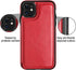 HianDier Wallet Case for iPhone 11, 6.1-inch Slim Protective Cover with Credit Card Slot Holder, Red