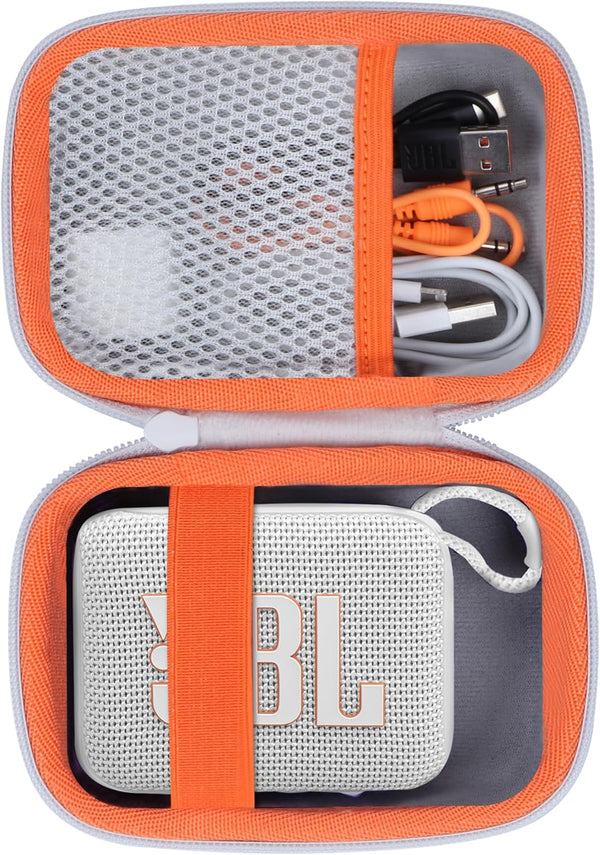 Hard Case Compatible with JBL GO 4 GO 3 Portable Bluetooth Speaker (Off White)
