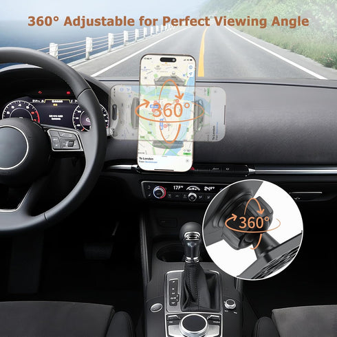 MAGJIEYX 4.7"-6.9" Car Phone Holder for Truck/Wall/BoatDrill-Base Mount for Van/Dashboard Durable Stand Compatible