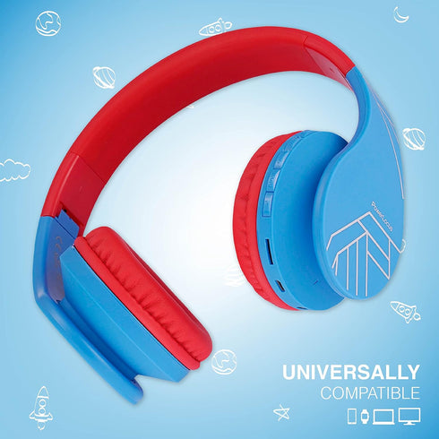 PowerLocus Bluetooth Headphones for Kids, Wireless Over Ear Headset with Microphone and 85DB Volume Limit