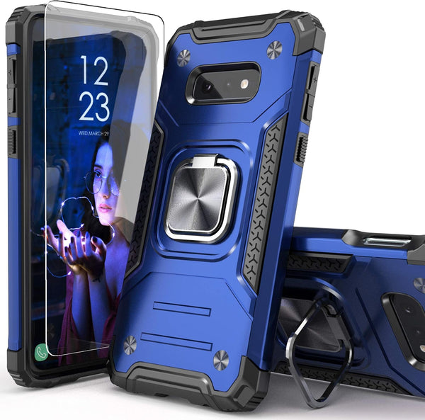 Galaxy S10E Case with Screen Protector, Lightweight Shockproof Cover with Car Mount Kickstand for Samsung Galaxy S10E,