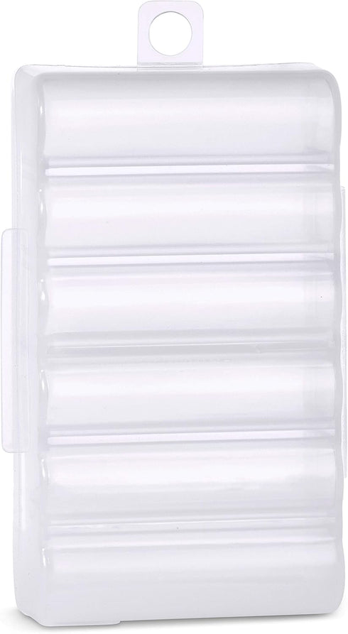 GlossyEnd Set 4 of - Two AA and Two AAA Battery Storage Box, Battery Storage Case, Battery Holder Clear