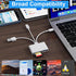 Suejezt 4 1 in SD Card Reader for iPhone/iPad/Mac, USB-C/Lightning/USB-A Memory Card Reader, Photo Transfer from