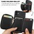 Bocasal RFID Blocking Wallet Case for iPhone 11 - Black, Adjustable Crossbody Zipper Purse Case with Detachable Wrist