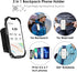 Backpack Phone Holder, 2 in 1 Clip for Backpack Strap, 360° Rotatable & Detachable Belt Holder for 4.5-7'' Phones