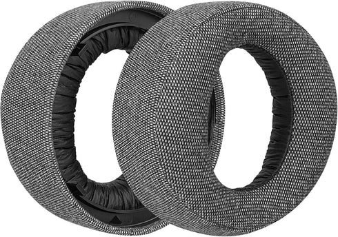 Geekria Comfort Linen Replacement Ear Pads for Sony Playstation 5 Pulse 3D, PS5 Pulse 3D Wireless Headphones Ear Cushions, Headset Earpads, Ear Cups Cover Repair Parts (Grey)