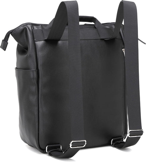 Backpack 14-Inch Commuting, Kah&Kee Leather Convertible Tote for Women & Men | Laptop Diaper Bag, Office Work, Ideal
