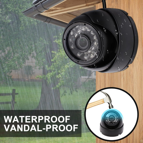 MMlove 720P USB Dome Camera with Night Vision, Waterproof, IR Cut & LED, Plug&Play Outdoor/Indoor Security Camera