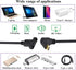 90 Degree USB 3.1 Type C Panel Mount Cable Gen 2 (1M/3ft) - Up&Down Angle, Supports Charging, Data, Audio, Video for